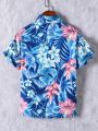 SHEIN Kids SUNSHNE Boys Tropical Print Shirt Without Tee