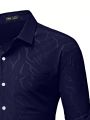 Manfinity LEGND Men's Turn-down Collar Long Sleeve Shirt