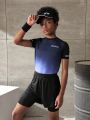 Tween Boys' Elastic Waist Side Pocket Sports Shorts