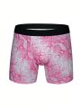 Men Snakeskin Print Contrast Tape Boxer Brief