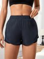 Absorbs Sweat Breathable Hollow Out Sports Shorts