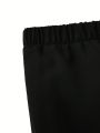 Plus Size Women'S Solid Color Elastic Waist Pants