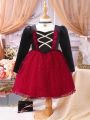 Toddler Girls' Elegant Romantic Mesh & Lace Ball Gown Dress