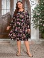 SHEIN Clasi Plus Size Floral Printed Dress