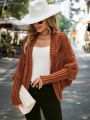 SHEIN Essnce Batwing Sleeve Open Front Cardigan
