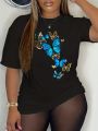 Butterfly Pattern Short Sleeve Women's T-shirt