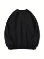 Plus Bear Print Thermal Lined Sweatshirt