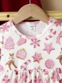 Baby Girl Star & Unicorn Print Dress