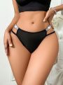 Ladies' Diamond Studded Hollow Out T-back Strap Panties