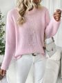 SHEIN Privé Women's Sweet Pearl Decor Sweater