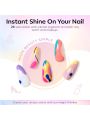 Modelones Gel Nail Polish Set - Summer 6 Colors Neon Bright Hot Pink Royal Blue Purple Turquoise Peaches Coral Yellow Nail Gel Kit Soak Off Nail Art Design Manicure DIY at Home Salon Gifts for Women Girls