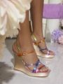 Women's Colorful Fashion Wedge Heel Platform Sandals