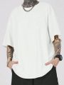 Men's Plus Size Letter Printed Short Sleeve T-shirt