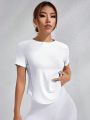 SHEIN Women's Drop Shoulder Short Sleeve Sport T-shirt