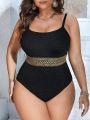 SHEIN Swim Chicsea Plus Size Women's One-piece Swimsuit