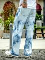 Men Tie Dye Wide Leg Jeans