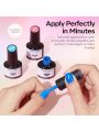 Modelones Gel Nail Polish Set - Summer 6 Colors Neon Bright Hot Pink Royal Blue Purple Turquoise Peaches Coral Yellow Nail Gel Kit Soak Off Nail Art Design Manicure DIY at Home Salon Gifts for Women Girls