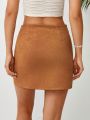 SHEIN WYWH Studded Detail Wrap Skirt