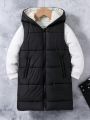 Girl's Quilted Thickened Warm Long Vest