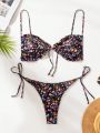 SHEIN Swim Mod Ladies' Small Floral Print Swimsuit Set