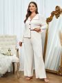 Plus Contrast Binding Button Front PJ Set