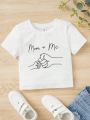 SHEIN Kids EVRYDAY Girls Hand & Letter Graphic Tee