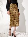 Women's Printed Pencil Skirt