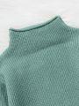 Baby Mock Neck Ribbed Knit Sweater