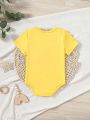 Infant Boys' Casual Round Neck Short Sleeve Bodysuit For Summer