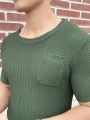 Manfinity EMRG Men'S Short Sleeve Knit Top With Front Pocket