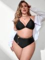 SHEIN Swim Chicsea Plus Size Halter Chain Link Bikini Top