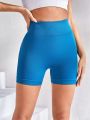 SHEIN Yoga Basic Women's Solid Color Sports Shorts