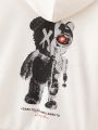 Tween Boy Bear & Slogan Graphic Hoodie