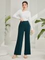 SHEIN Modely Women'S Button Decoration Bell-Bottomed Pants