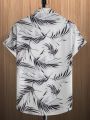 Manfinity Men's Short Sleeve Shirt With Leaf Print