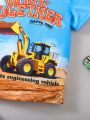 SHEIN Kids EVRYDAY Boys' (toddler/little Kid) Excavator Printed T-shirt