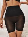 Contrast Mesh Shapewear Shorts