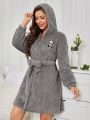 Women's Cute Panda Robe, Mommy And Me Matching Outfits (2 Sets Sold Separately)