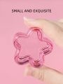 1pc Multifunctional Pink Mini Flower Shaped Crystal Pen Holder, Color Mixing Cup, Water Cup