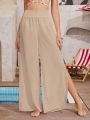 SHEIN Swim Vcay Split Thigh Wide Leg Cover Up Pants