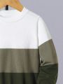 SHEIN Kids EVRYDAY Young Boy Color Block Sweater