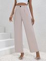 SHEIN LUNE Women's Straight Suit Pants