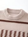 Boys' Striped Pattern Sweater For Infants