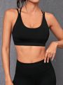 Women's Solid Color Casual Comfort Sports Bra