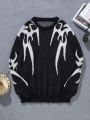 Men'S Printed Long Sleeve Casual Sweater