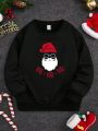 Tween Boy 1pc Christmas Print Thermal Lined Pullover