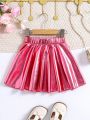 Young Girl Metallic Flare Skirt