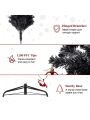 6ft 1600 Branches PVC Christmas Tree Black