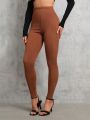 SHEIN Tall Women's Solid Color High Waist Leggings