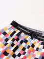 Men'S Check Letter Web Boxer Briefs